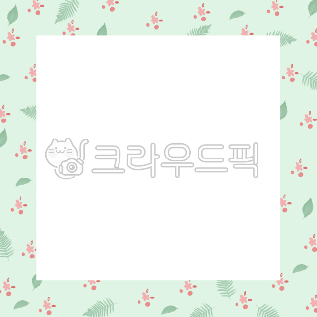 꽃,봄꽃,꽃프레임,꽃테두리,꽃장식,플로랄디자인,flower,잎,잎사귀,민트색테두리