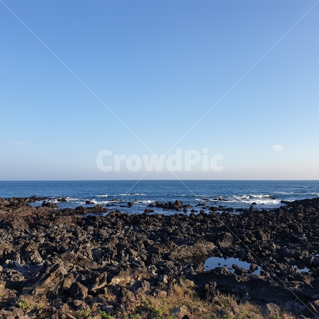 바다,푸른하늘,돌,맑음,제주풍경,바닷가,자연,제주바다,자연,풍경,nature,landscape,제주도,jeju,jeju island