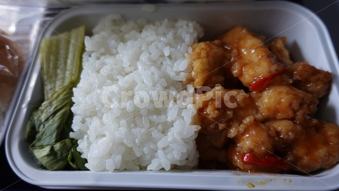 기내식,밥,rice,치킨,요리,닭고기,반찬