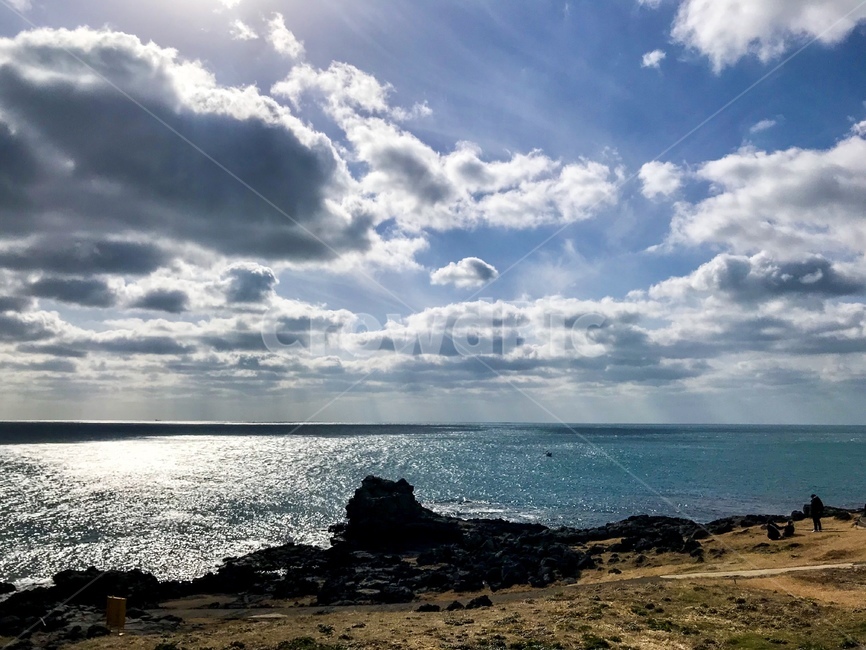제주바다,제주하늘,제주,하늘,겨울하늘,자연,풍경,nature,landscape,weather,날씨,outdoors,옥외,cumulus,적운,cloud,구름,sky