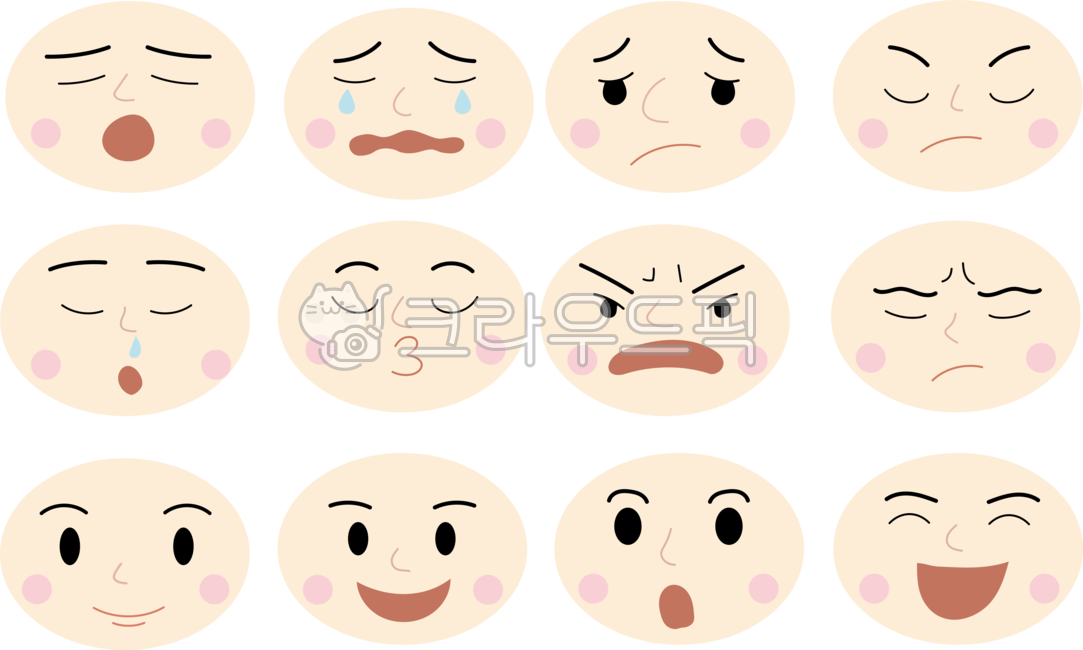 얼굴, 표정, 그림, png, 사람, 사진,이미지,일러스트,캘리그라피 - seinT작가