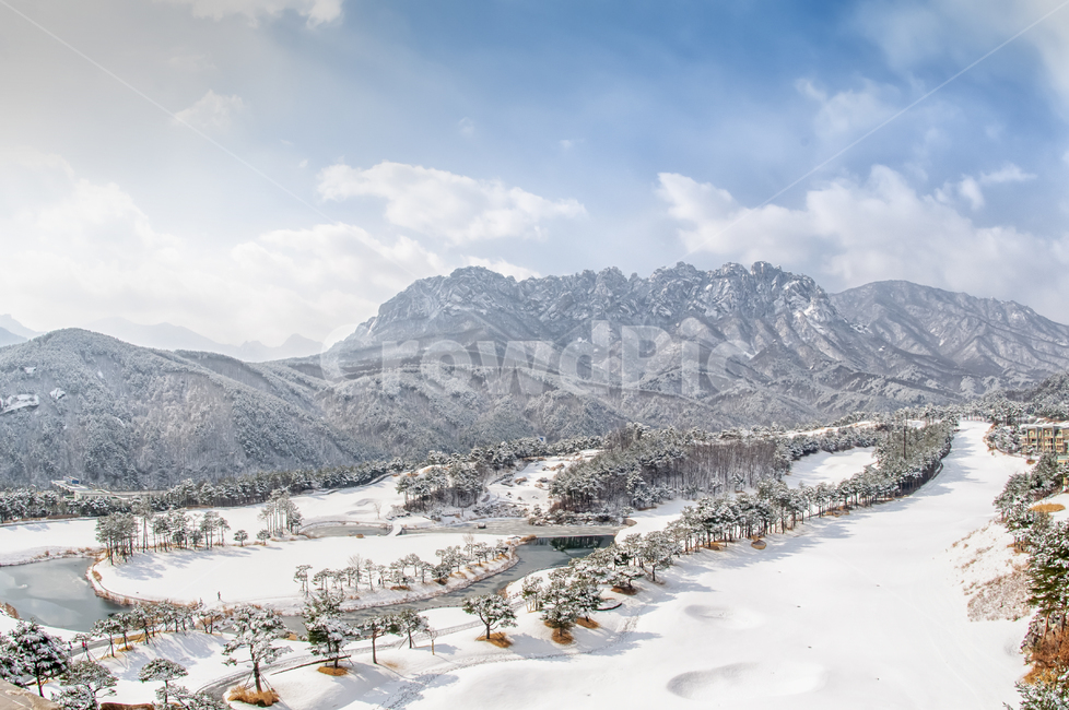 설악산,울산바위,골프장,델피노cc,설경,흰눈,겨울,계절,winter,season,자연,풍경,nature,landscape