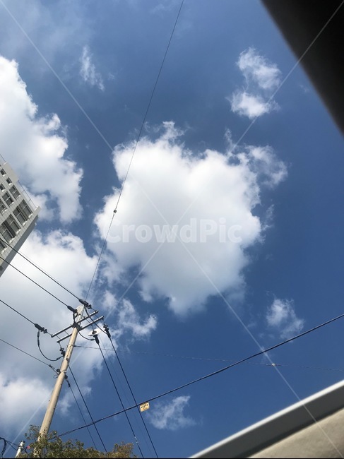 하늘,구름,자연,풍경,건물,아파트,전봇대,전기줄,cloud,sky,nature,outdoors