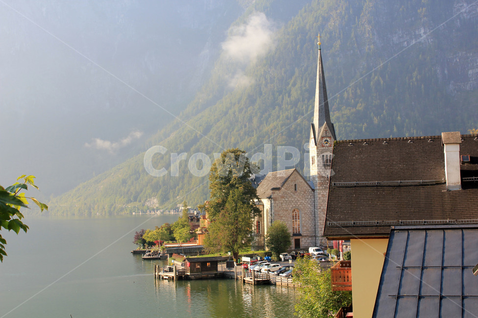 유럽,오스트리아,할슈타트,hallstatt,짤츠캄머굿,호수마을,풍경,외국마을,호수,도시,풍경,city,landscape,해외,외국,세계,foreign,oversea,world,세계도시풍경,해외도시풍경,외국도시풍경,world cityscape,building,건물,steeple,뾰족한 탑,architecture,건축물,tower,탑,spire,첨탑