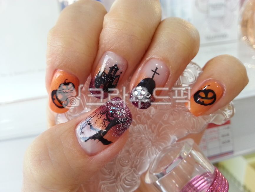 할로윈,할로윈네일아트,할로윈젤네일,호박네일,네일아트