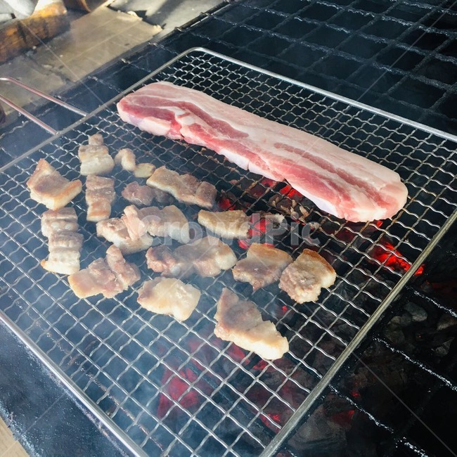 삼겹살,음식,맛있는,소주,불,냄새