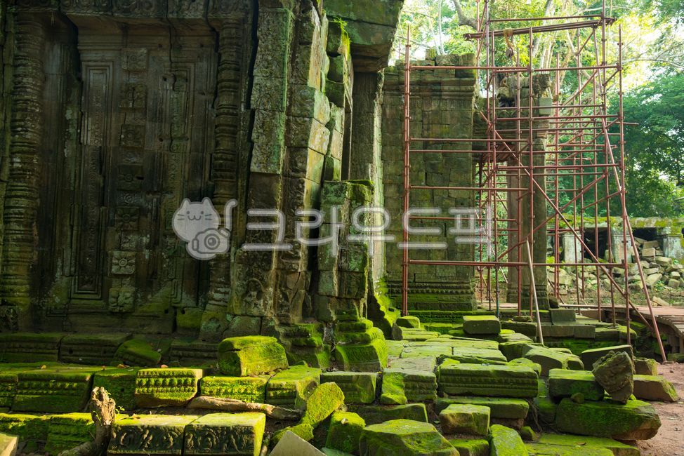 siem reap,green,nature,cambodia,angkor wat,stone,angkor,moss,grass,plant,temple
