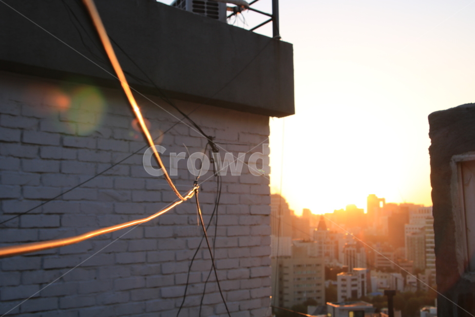 빨래줄,전기줄,노을,해질녘,풍경,도시,풍경,city,landscape,한국도시풍경,한국도시경관,korea cityscape