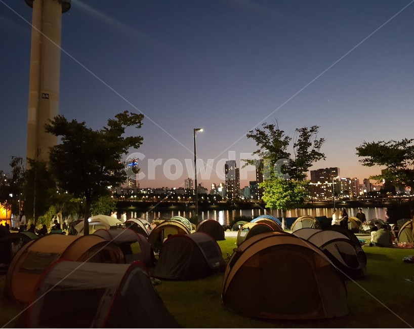 텐트,tent,camping,캠핑,뚝섬유원지,hanriver,seoul,가을,sunse