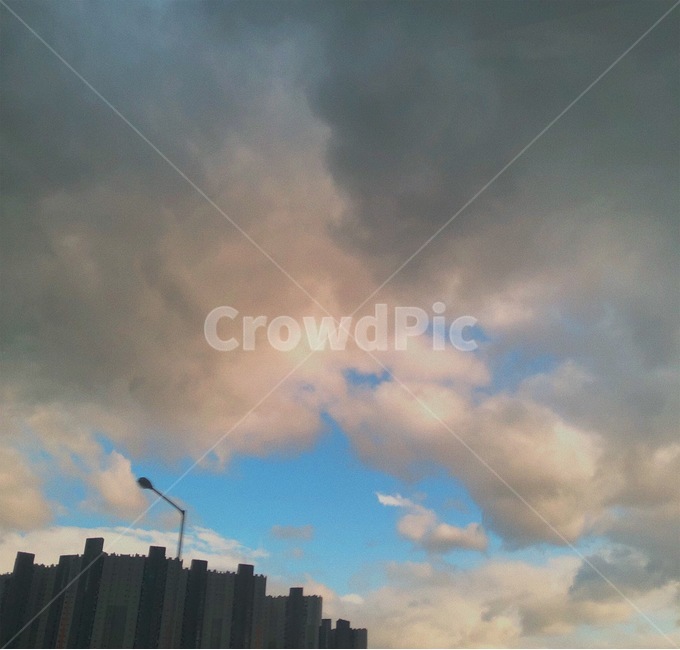 하늘,구름,가로등,sky,cloud