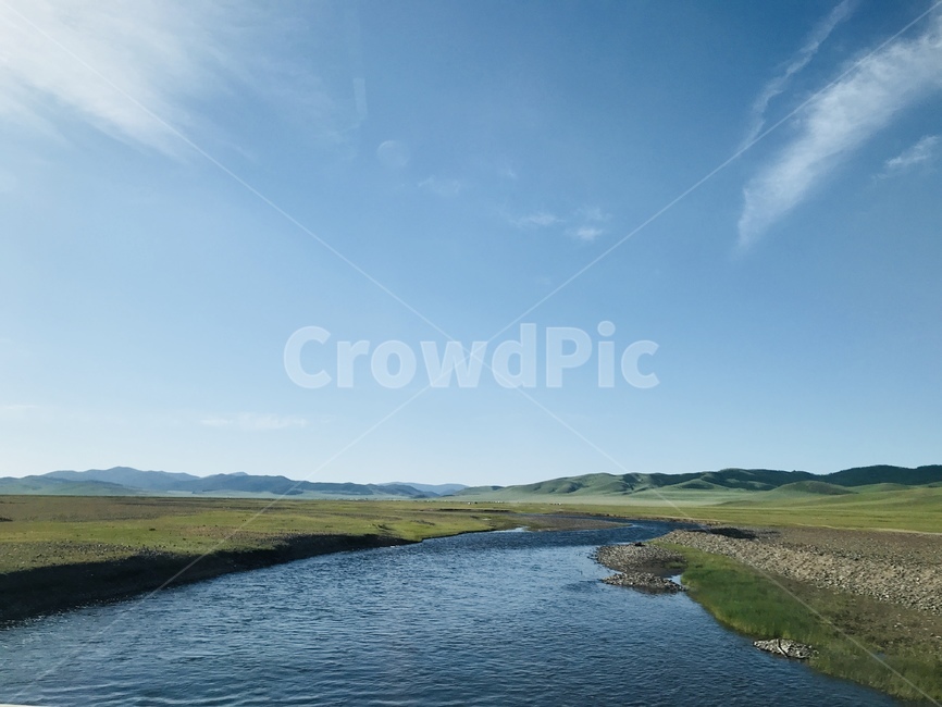 몽골,mongolia,강,nature,자연,outdoors,옥외,감성사진,감성,feeling,lake,윤슬,하늘,sky,weather,날씨,water,물,초원,들판,landscape,field