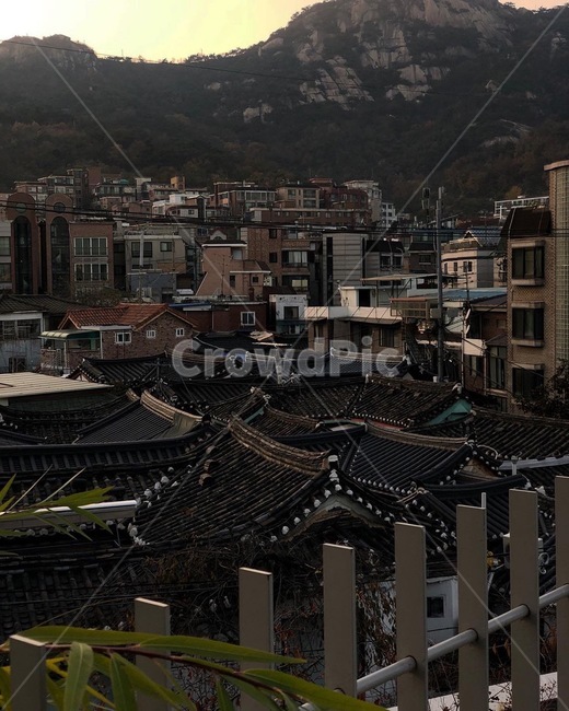 지붕,roof,마을,한국,인왕산
