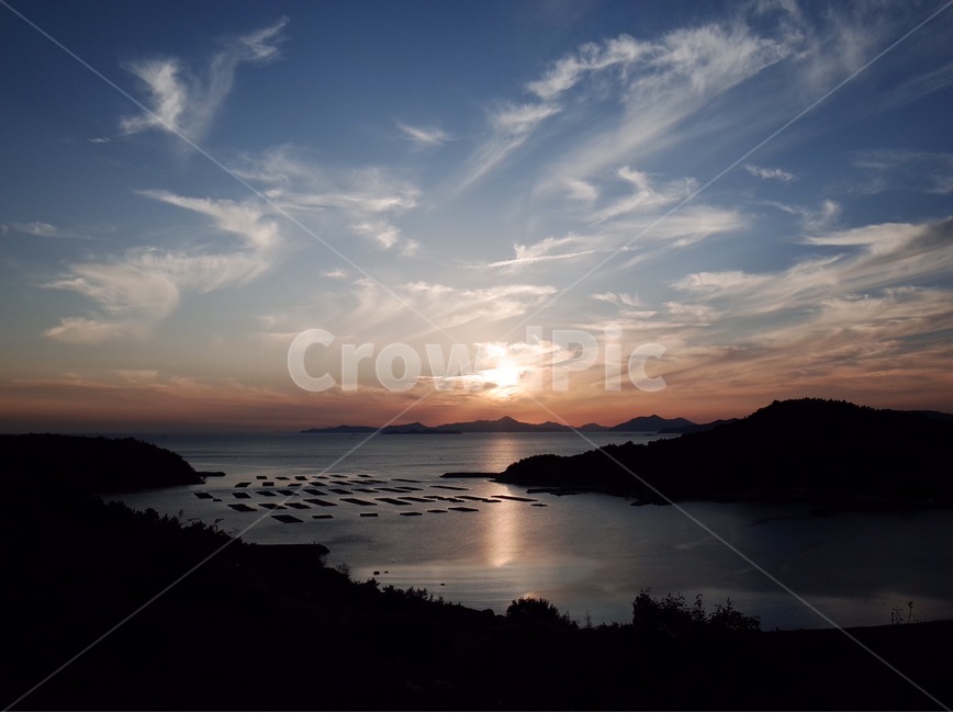 청산도,하늘,노을,선셋,바다,풍경