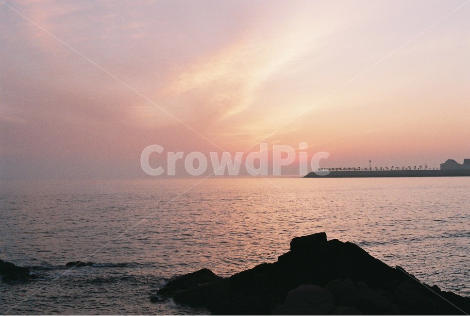 일몰,바다,해질녘,색감,감성,을왕리,자연,풍경,sunset,sea,color,landscape,필름,필름사진,필름카메라,oldcamera,자연,풍경,nature,landscape,promontory,곶