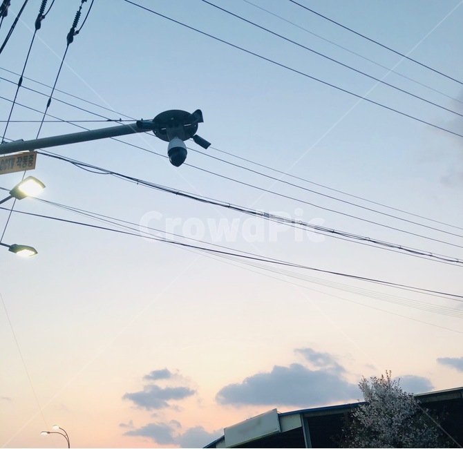 노을,전봇대,봄하늘,저녁,그라데이션,자연,풍경,nature,landscape,cable,케이블,power lines,전력선,electric transmission tower,송전탑