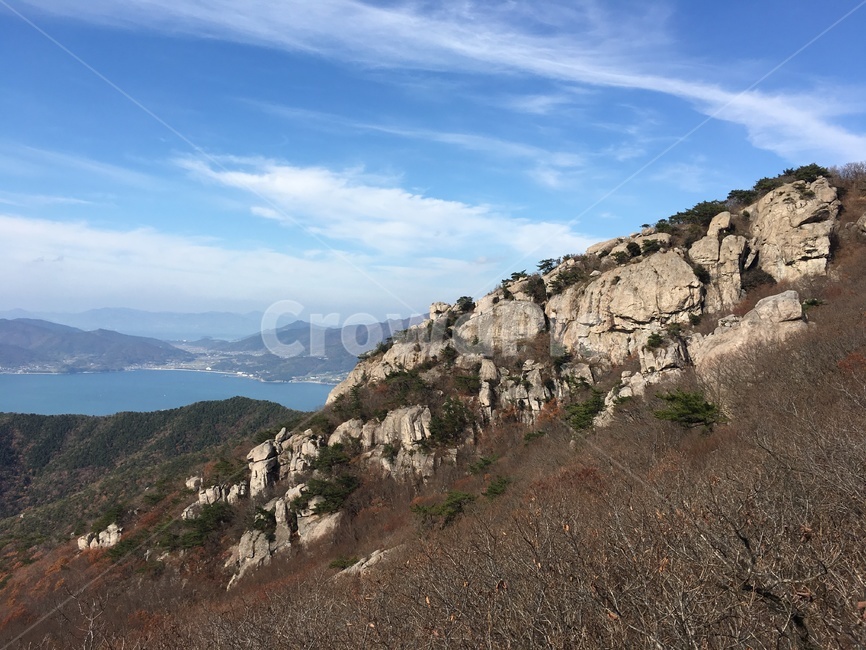 아침,금산,바다,한려해상,보리암