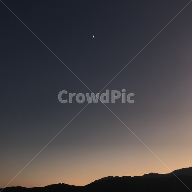 nature,자연,야경,일몰,sunset,달,moon,산,mountain