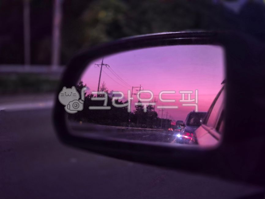 감성,노을,자동차,색감,거울,자연,도로,백미러,자동차백미러,sunset,emotion,sight,nature