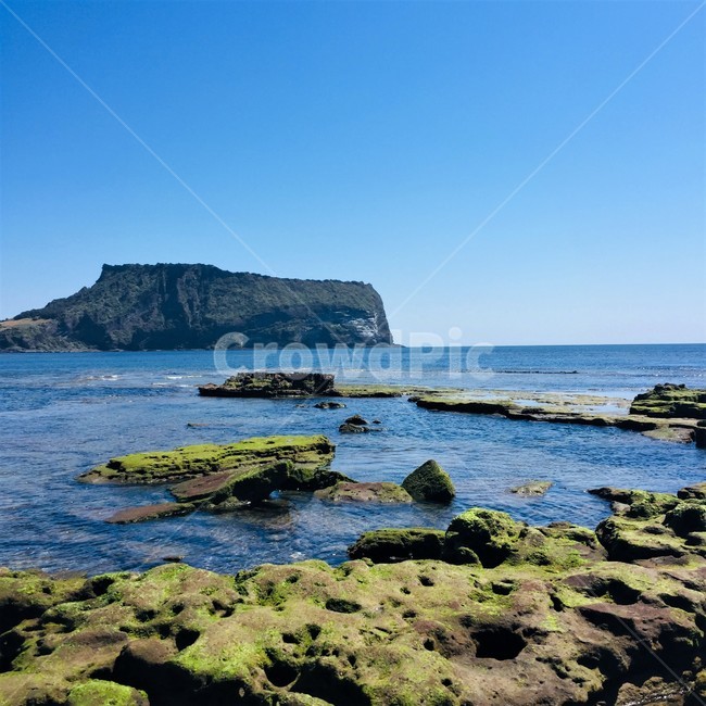 제주도,성산일출봉,바다,파란하늘,힐링,여유,자연,풍경,nature,landscape,한국자연풍경,한국자연경관,korea nature landscape,제주도,jeju,jeju island,promontory,곶