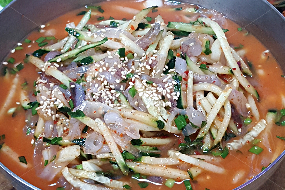 한치물회,한치,물회,food,음식,요리,수산물