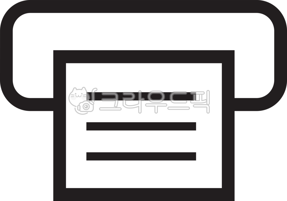 프린터, 프린트, 출력, 아이콘, 라인드로잉, 사진,이미지,일러스트,캘리그라피 - SuperbPixel작가