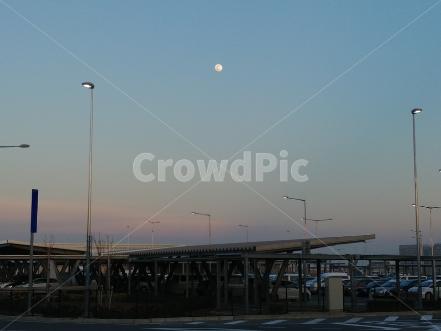 달,노을,야경,공항,하늘,야경,밤,풍경,nightscape,night,landscape,water,물,waterfront,워터 프론트