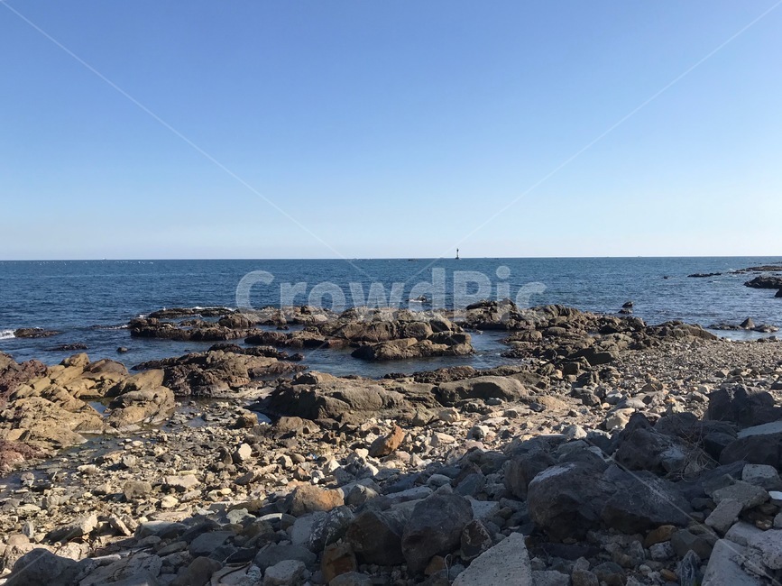 바다,돌,하늘,파란색,sea,ocean,blue,sky,rock,stone,promontory,곶,busan,부산,송정,rubble,파편,자연,nature