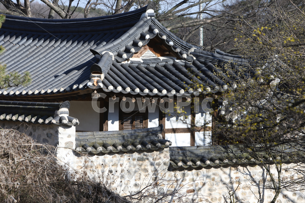 향토유적,유적,육괴정,이천시,사당,기와,지붕,한옥,담장,건물,팔작지붕,골기와,기둥,벽면,산,하늘,나무,역사