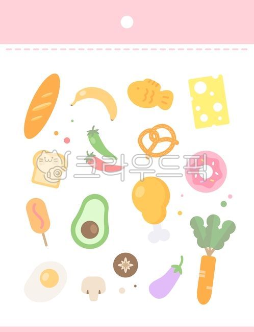 pepper,chicken,egg,Illustration,fried food,icon,white bread,web source,source,hot dog,cheese,graphic source,design,donut,pretzel,mushroom,eggplant,bungeoppang,banana,avocado,bread,hand drawing,sticker,utilization,collection,label,food,diary,print,chicken 