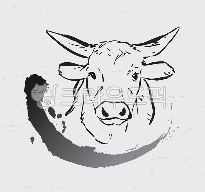 2021년,소띠해,소,황소,일러스트,붓그림,아이콘,벡터,한우,잉크,소띠,신축년,검은색,검정,black,얼굴,머리,2021,십이지신,그래픽,일러스트레이션,graphic,illustration