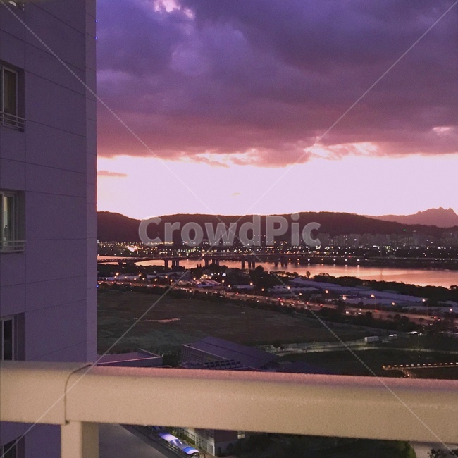 보라색,노을,창문,집,window,purple,밤,저녁