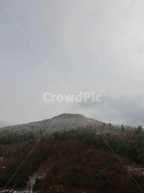 산,배경화면,어두움,흐림,구름