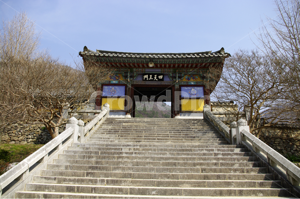 한국,밀양,표충사,사찰,절,계단,사천왕문,한국전통,한국문화,korean traditional,korean culture,종교,신앙,religion,belief,faith,건축물,건물외관,exterior,building,structure,architecture,construction