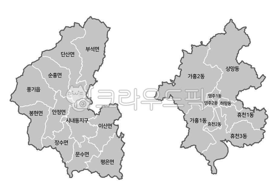 Korea administrative map,Yeongju city map,Yeongju city,Yeongju city administrative map,permanent residence,map of korea