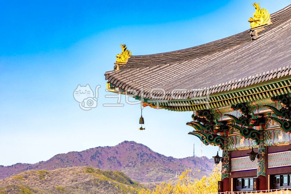 nature,eaves,tile roof,tile,sight,traditional architecture,Emotion,Dancheong,Korean meaning,building,traditional house