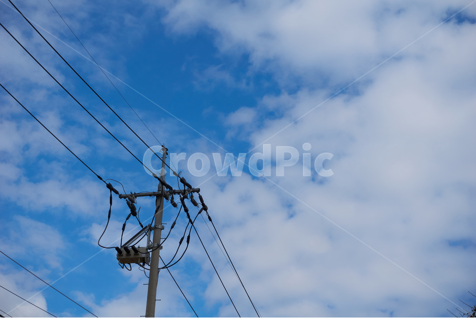 구름,전봇대,하늘,전선,변압기,자연,풍경,nature,landscape,utility pole,전신주,cable,케이블,power lines,전력선