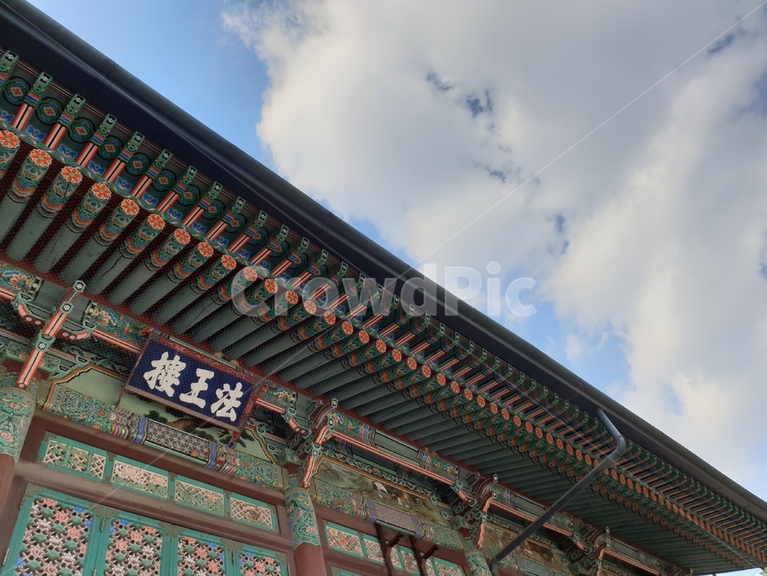 봉은사,절,사찰,불교,전통,동양,한국,단청,하늘,한국전통,한국문화,korean traditional,korean culture,건축물,건물외관,exterior,building,structure,architecture,construction