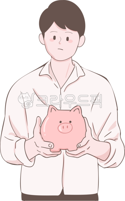 남자,저금통,경제,저축,예금,인플레이션,은행,돼지,돼지저금통,사람일러스트,셔츠,디플레이션,환율,복리,대출,저금,재테크,금리,소비자,물가,월급,앱테크,저금리,고금리,청년,청춘,학생,사회초년생,직장인,회사원,저금통을들고있는사람