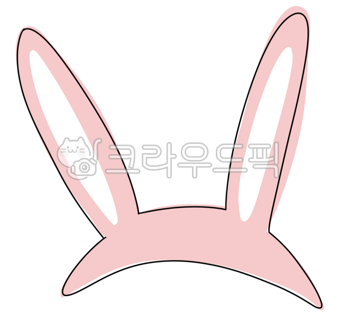 Headband illustration,rabbit headband,hair band,rabbit,rabbit head hand drawing,animal headband