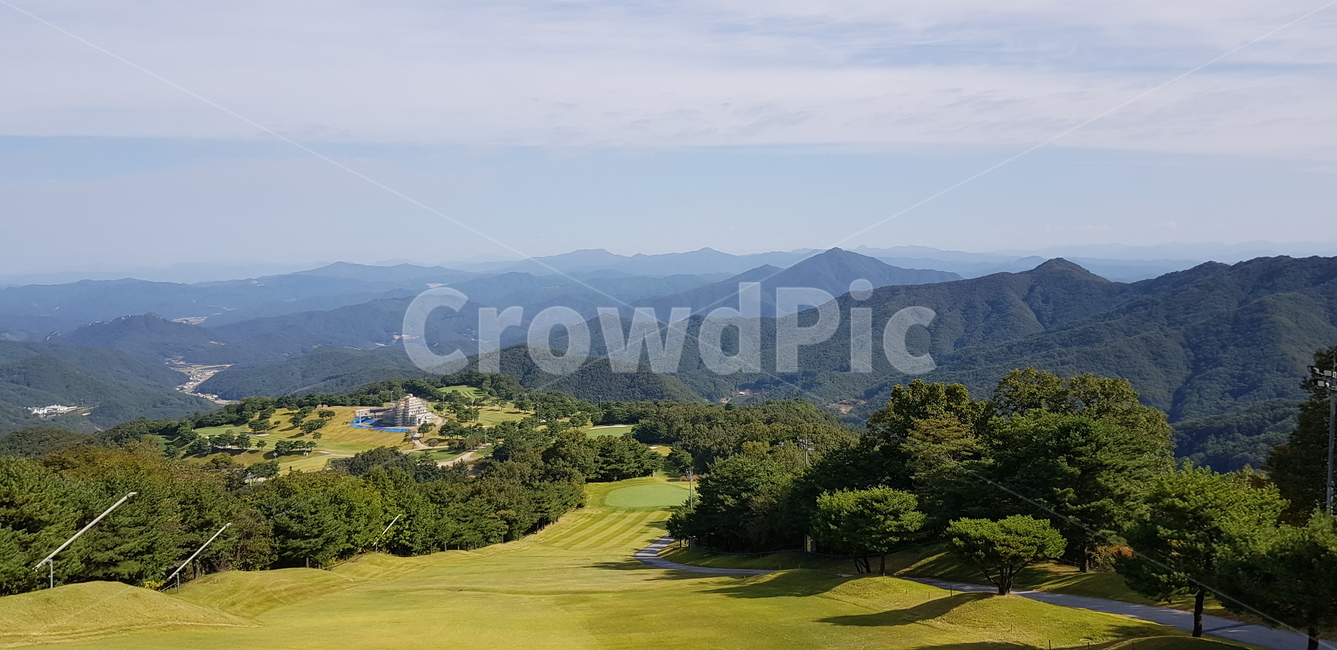 산,나무,잔디,하늘,산속,홍천,초록