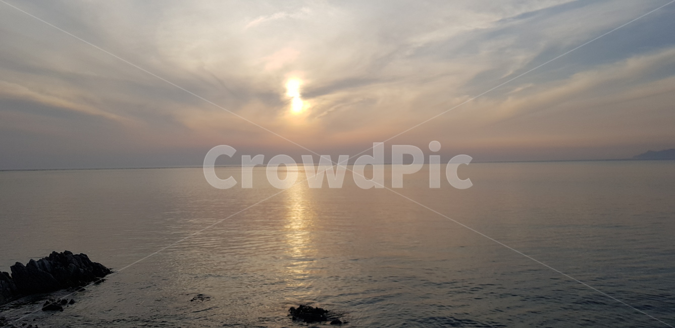 바다,낙조,일몰,대청도,해안가