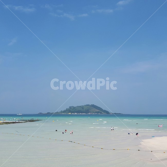 제주도,바다,해수욕장,여름,휴가,물놀이,수영,하늘,풍경