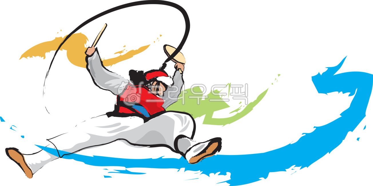 사물놀이,상모돌리기,상모,농악,소고,풍물놀이,일러스트