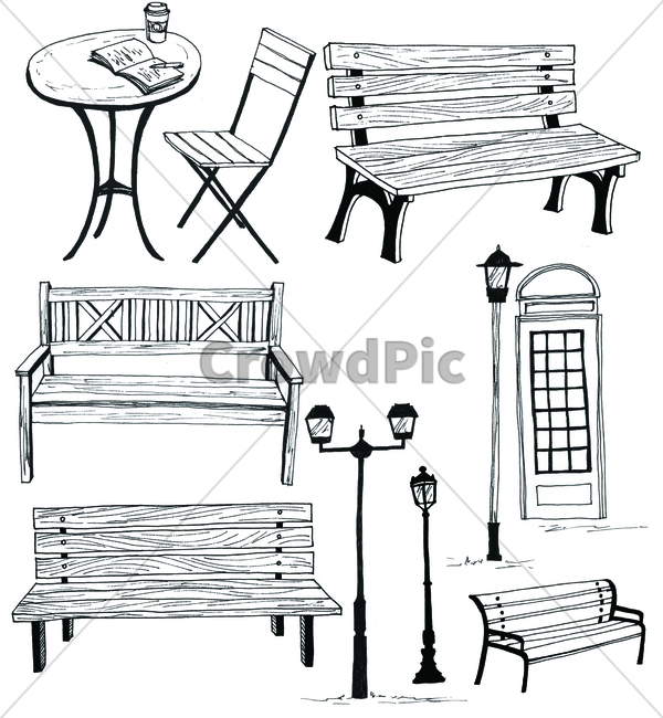 팬그림,팬라인,pen,penline,penpicture,공원,park,pendrawing,손그림,handdrawing,벤치,bench,전화박스,가로등,streetlamp,streetlight,의자,stool,chair,야외테라스,openterrace,teatable,phonebooth,야외조명,outdoorlighting,가구,furniture