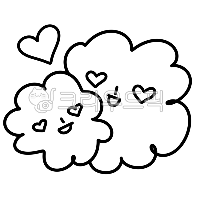 구름,구름캐릭터,스티커,구름스티커,재밌는,그림,일러스트,축하,다꾸,드로잉,라인드로잉,사랑,귀여운