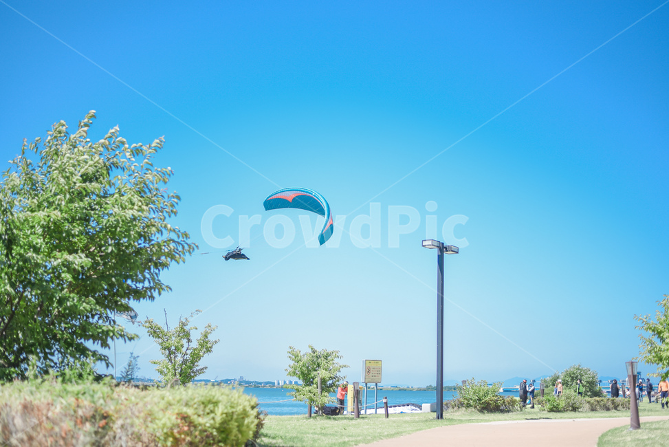 패러글라이딩,평택호,레져,파란하늘,취미,맑은날,주말,스포츠,레저,운동,sports,leisure,exercise