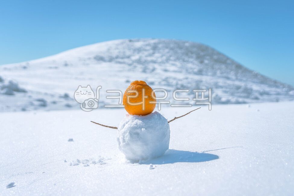 눈사람,한라봉,한라산,겨울,제주도,winter,눈,jeju,snow,sky,mountain,hill,nature,자연,outdoors,jejuisland,하얀,새하얀,파란,주황색,오렌지,과일,귀여운,겨울,계절,winter,season