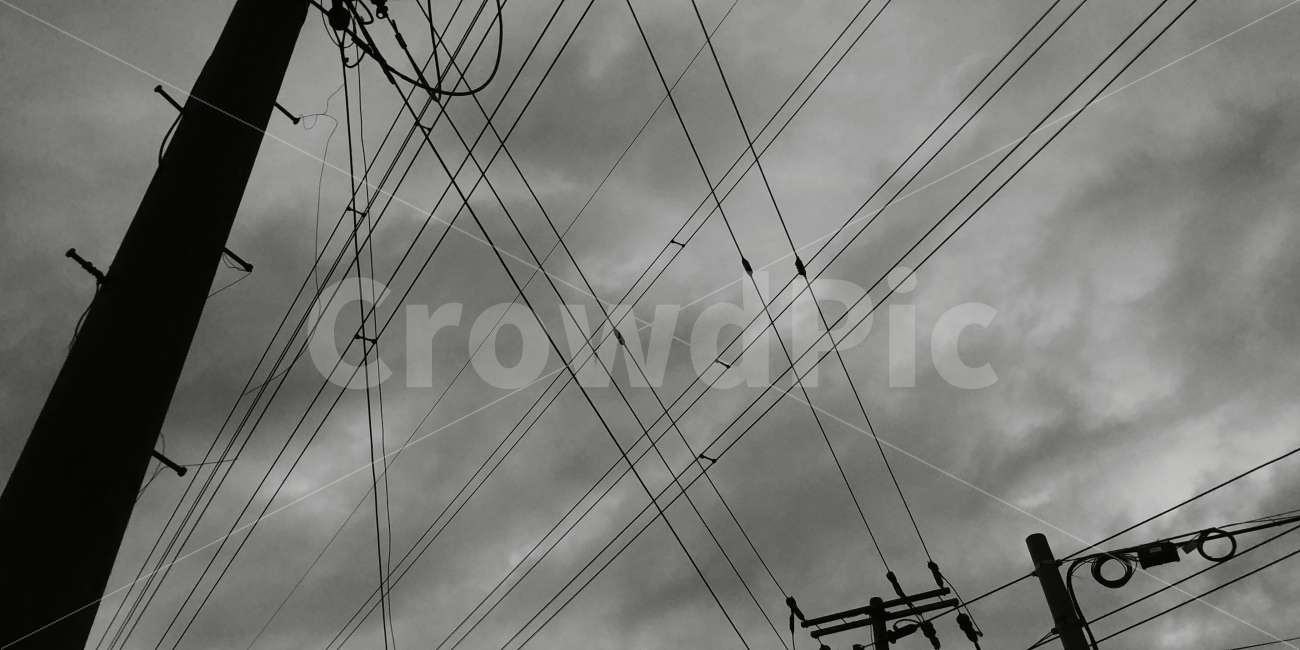 하늘,전봇대,전깃줄,구름,black,실루엣,그림자,silhouette,shadow,흑백,모노톤,monochrome,black and white,산업,industry,industrial,에너지산업,energy industry