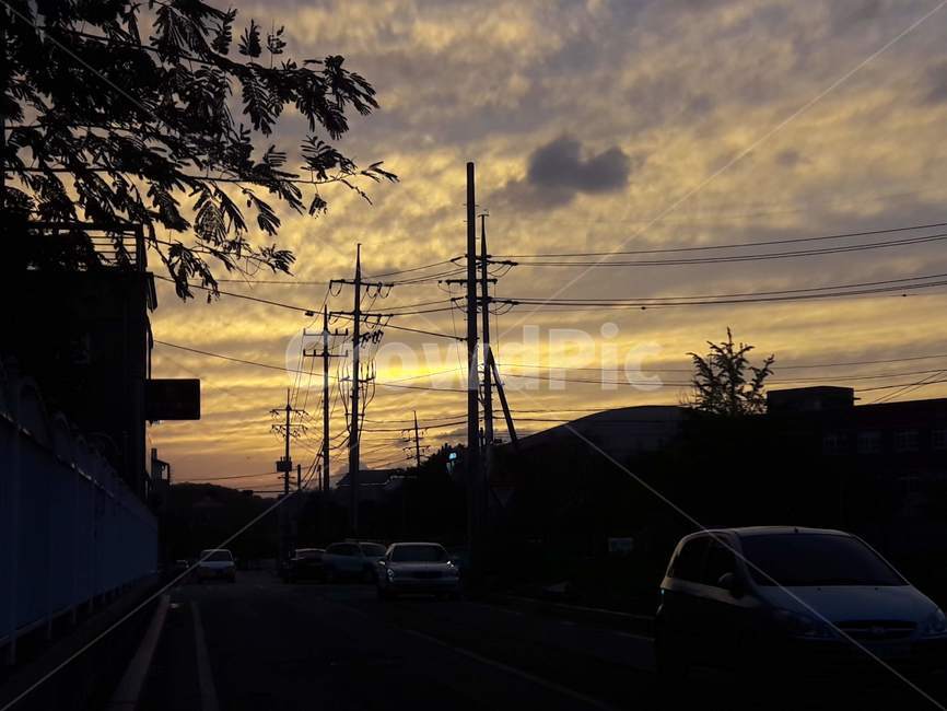 automobile,자동차,vehicle,차량,car,차,transportation,교통,cable,케이블,구름,하늘,여름,노을,황혼,일몰,sunset