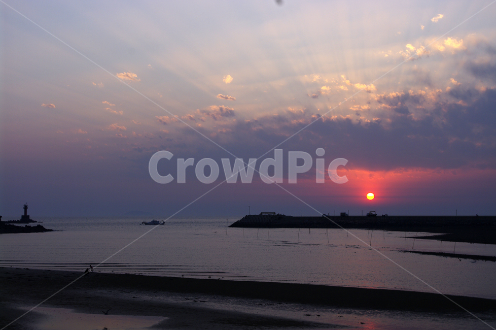 하늘,석양,노을,일몰,구름,빛,풍경,바다,sunset,안면도,꽃지해변,자연,풍경,nature,landscape,outdoors,옥외,sky